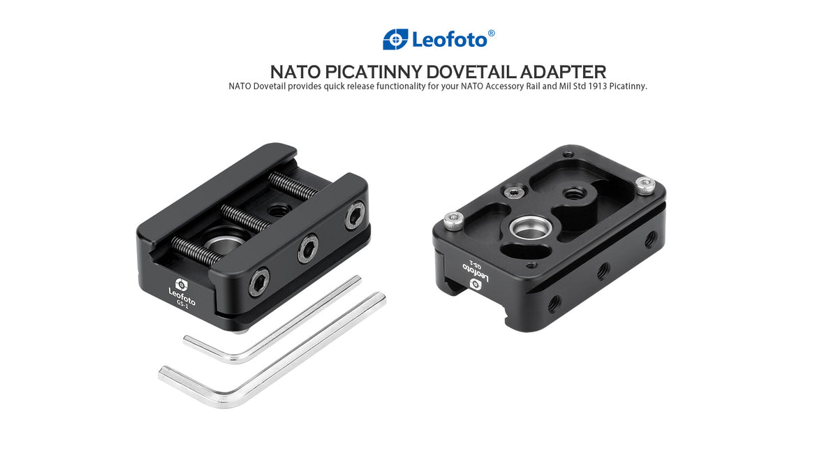 Leofoto GS-1 Picatinny NATO to Arca adapter mounting interface