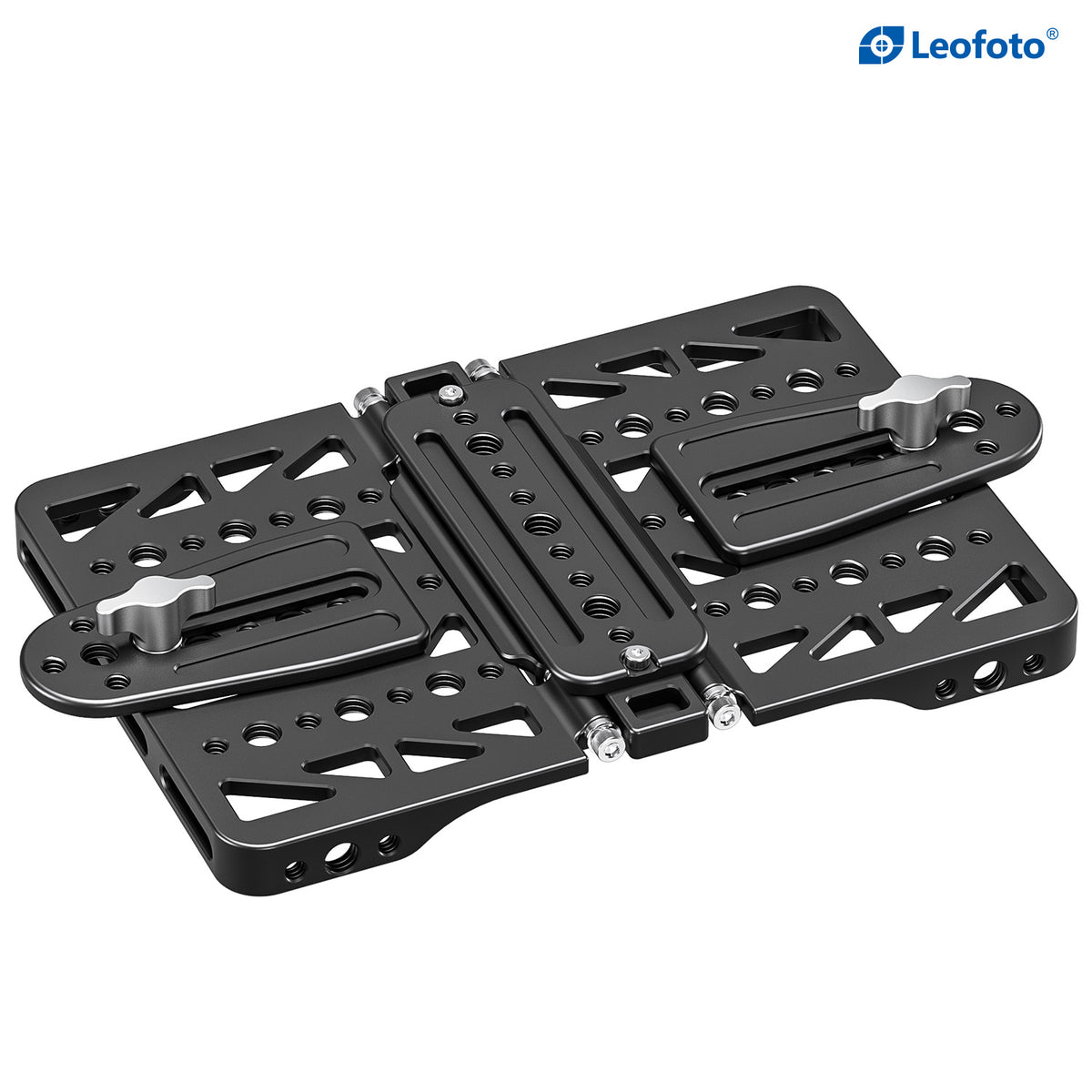 Leofoto FDM-05 Foldable Tac Table open from above, showing the folding platform and mounting points