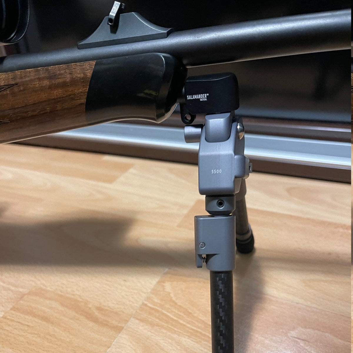 Blaser R8 Professional rifle with Spartan Javelin adapter installed