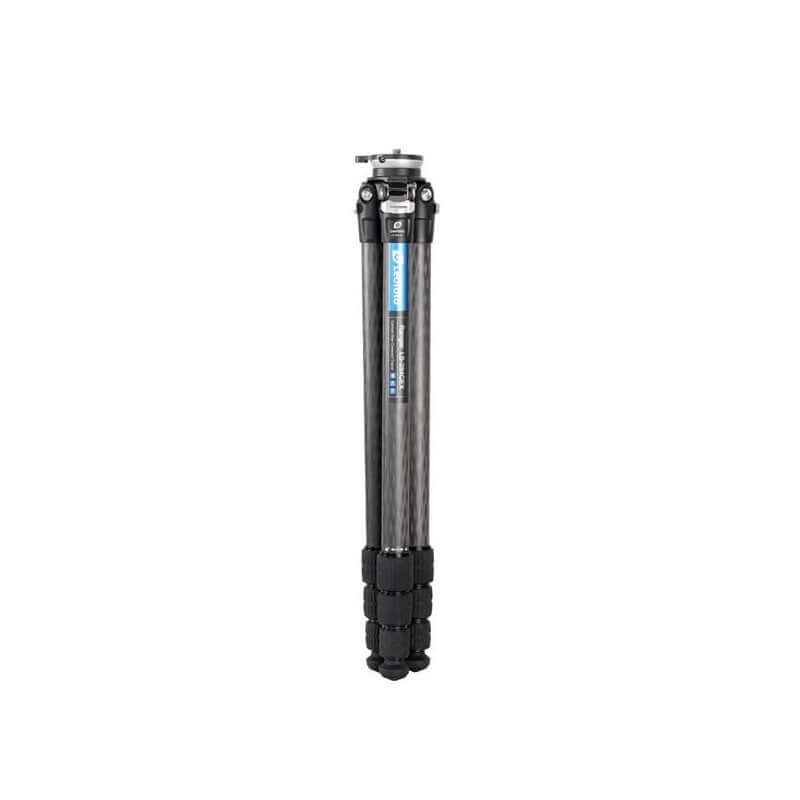 Leofoto Ranger LS-284CEX carbon tripod, fully folded for transport.