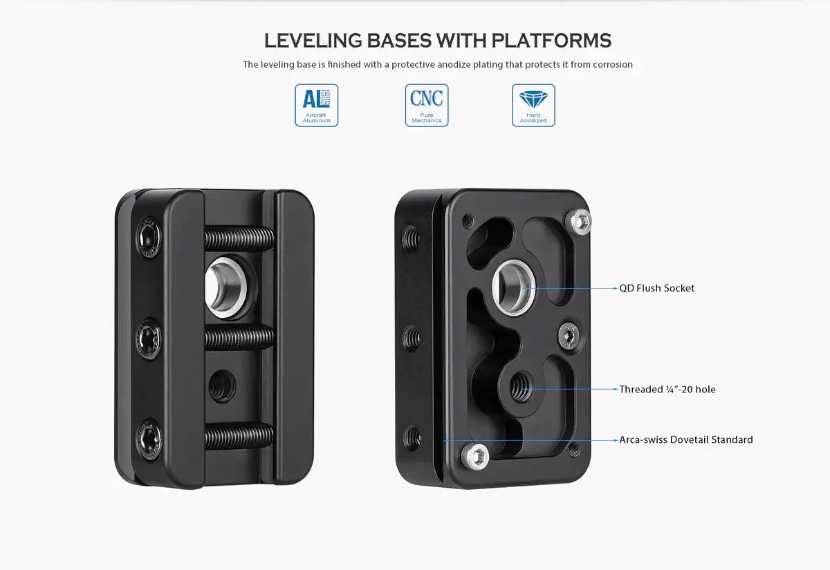 Кріплення Leofoto GS-1 NATO-DVTL Picatinny | Затискач QR-тиск, сумісний з Arca