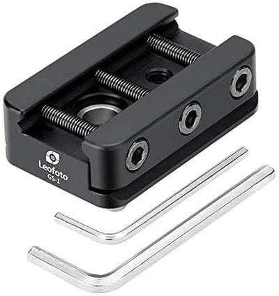 Leofoto GS-1 NATO-DVTL Picatinny Mount | Arca Compatible QR Clamp with hex keys for installation.