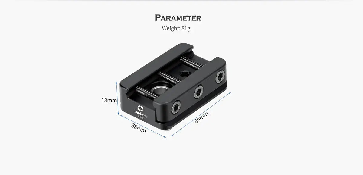Кріплення Leofoto GS-1 NATO-DVTL Picatinny | Затискач QR-тиск, сумісний з Arca