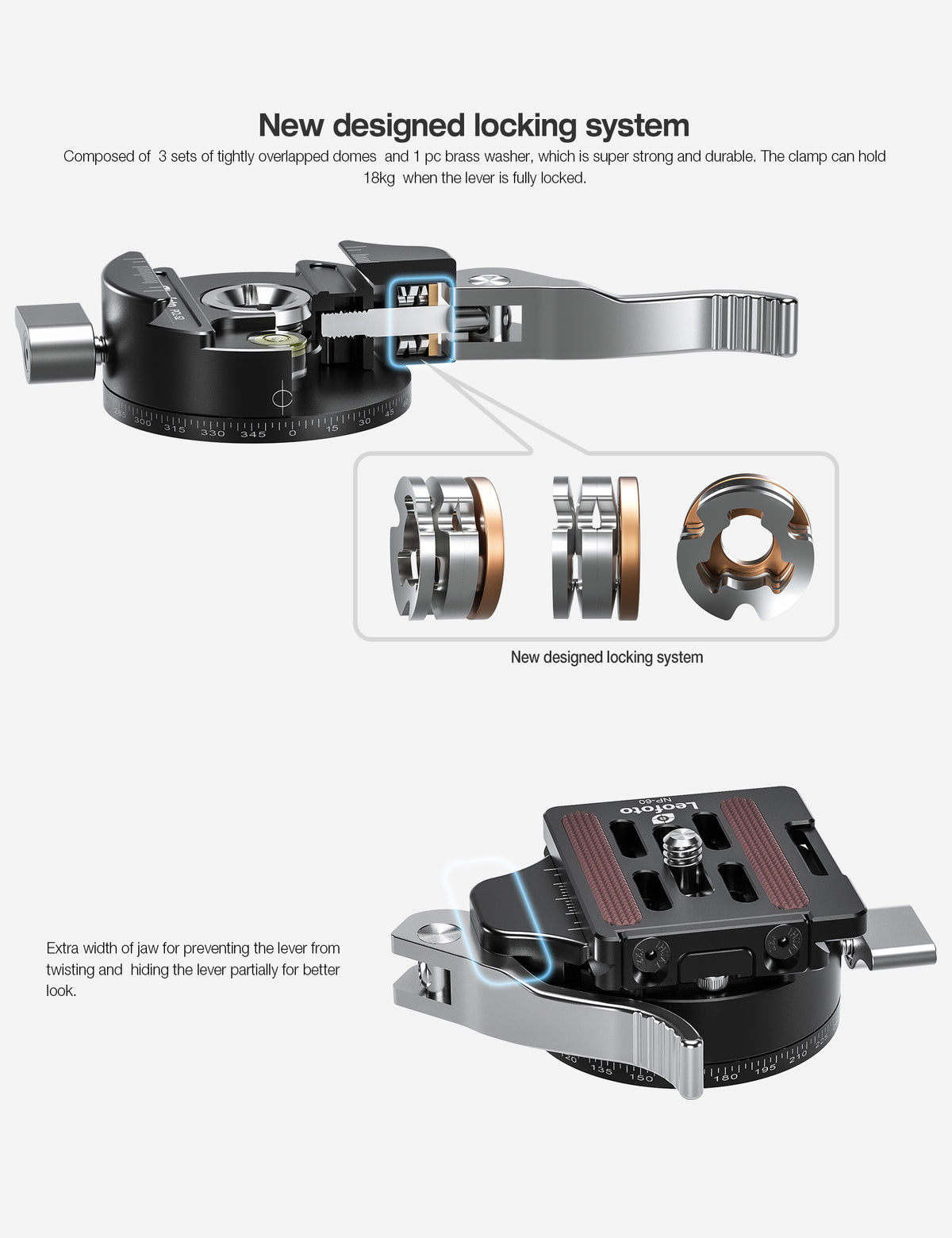 Leofoto PCL-52 lever-release Arca clamp