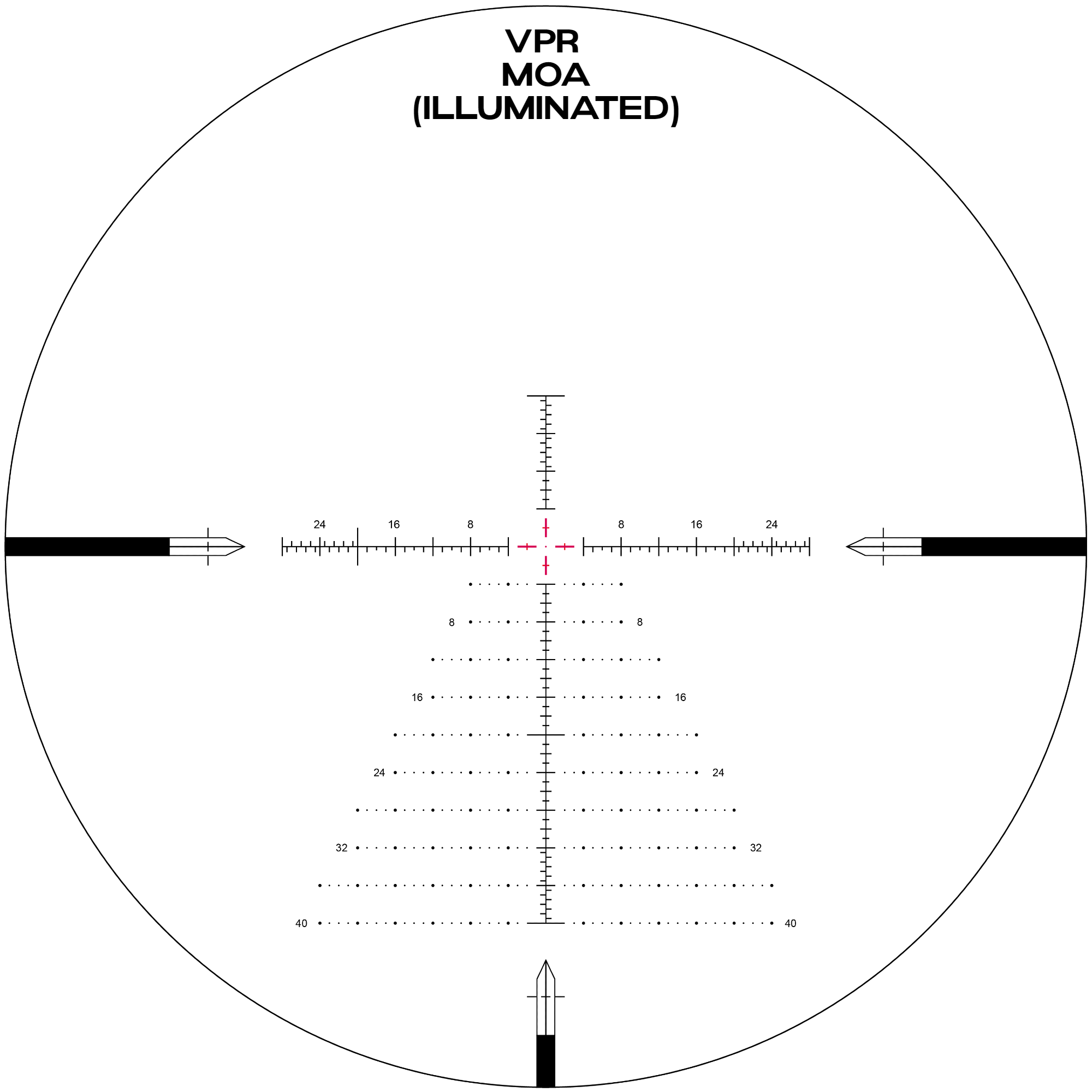 Arken EP-5 7-35X56 FFP MIL reticle image with VPR MOA illuminated design for long range optics