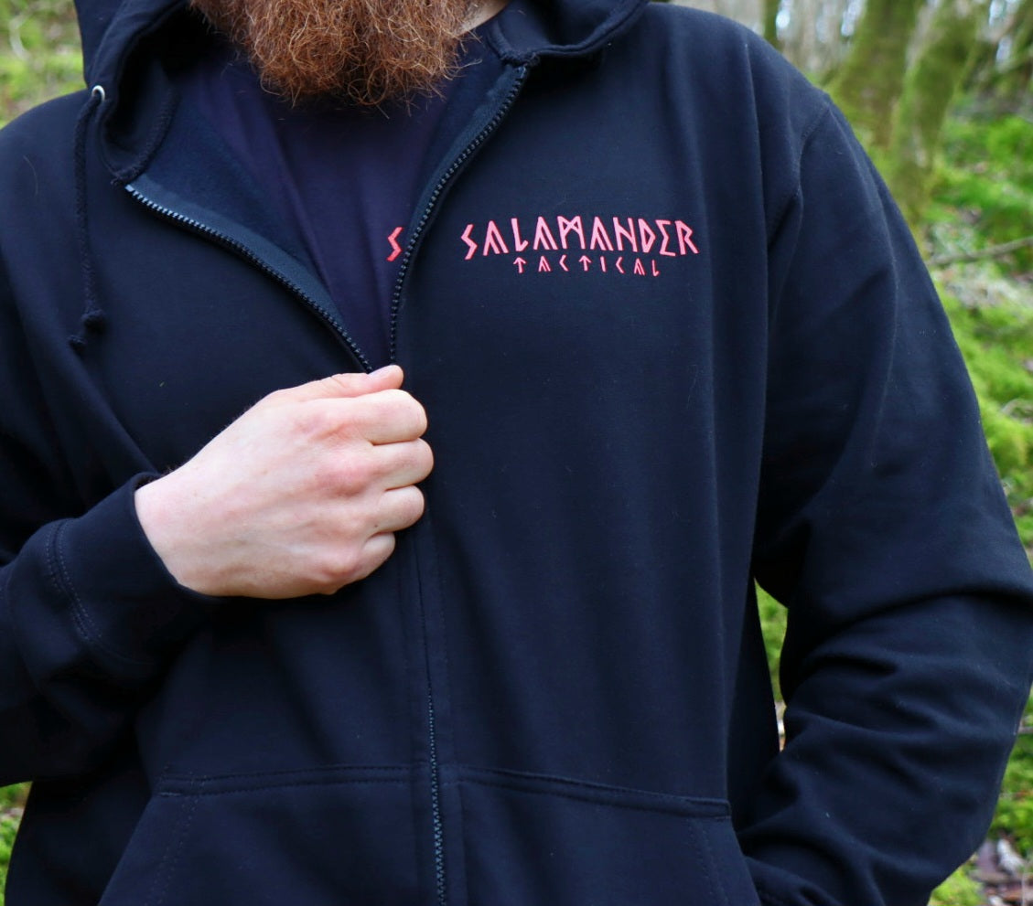 Тактична толстовка Salamander чорно-червона